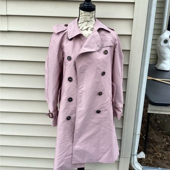Whimsigoth heritage old money BURBERRY Trench Coat in Pink (4) authentic - Picture 1 of 9